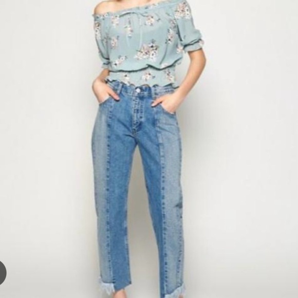 Moussy two toned straight multi wash vintage style jeans - Picture 2 of 11